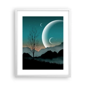 Pôster em moldura branca - Carnaval de uma noite estrelada - 40x50 cm