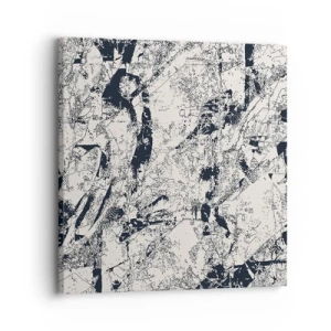 Quadro em tela - Interpenetração de opostos - 30x30 cm