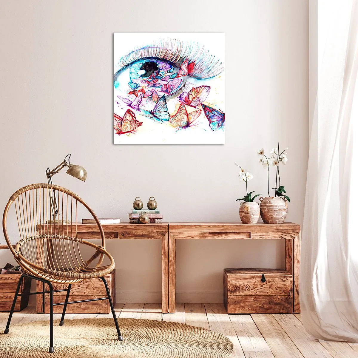 Quadro em tela - Olhos de conto de fadas - 70x70 cm