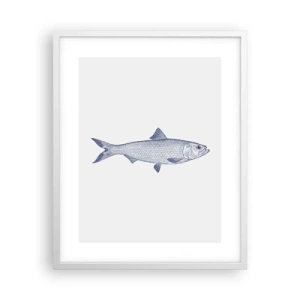 Pôster em moldura branca - Saudações dos mares do norte - 40x50 cm