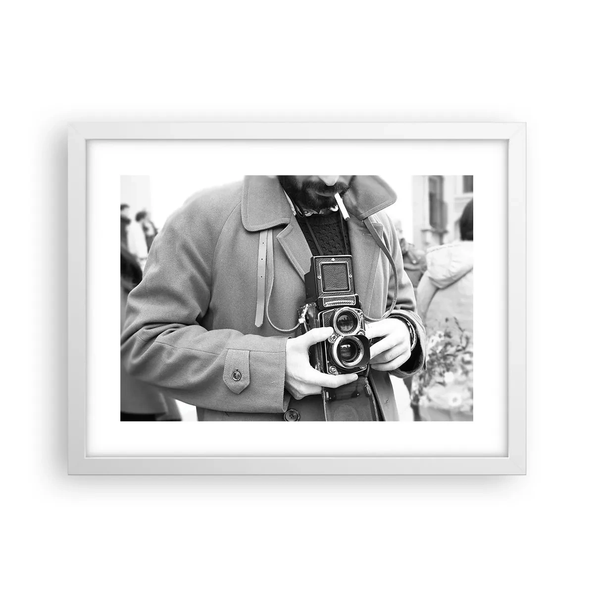 Pôster em moldura branca - Estilo retro - 40x30 cm