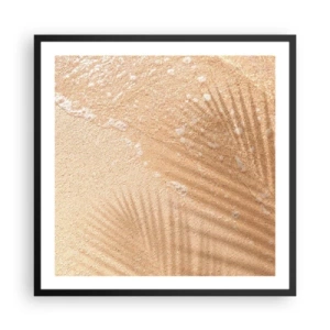 Pôster com moldura preta - A sombra de um verão quente - 60x60 cm