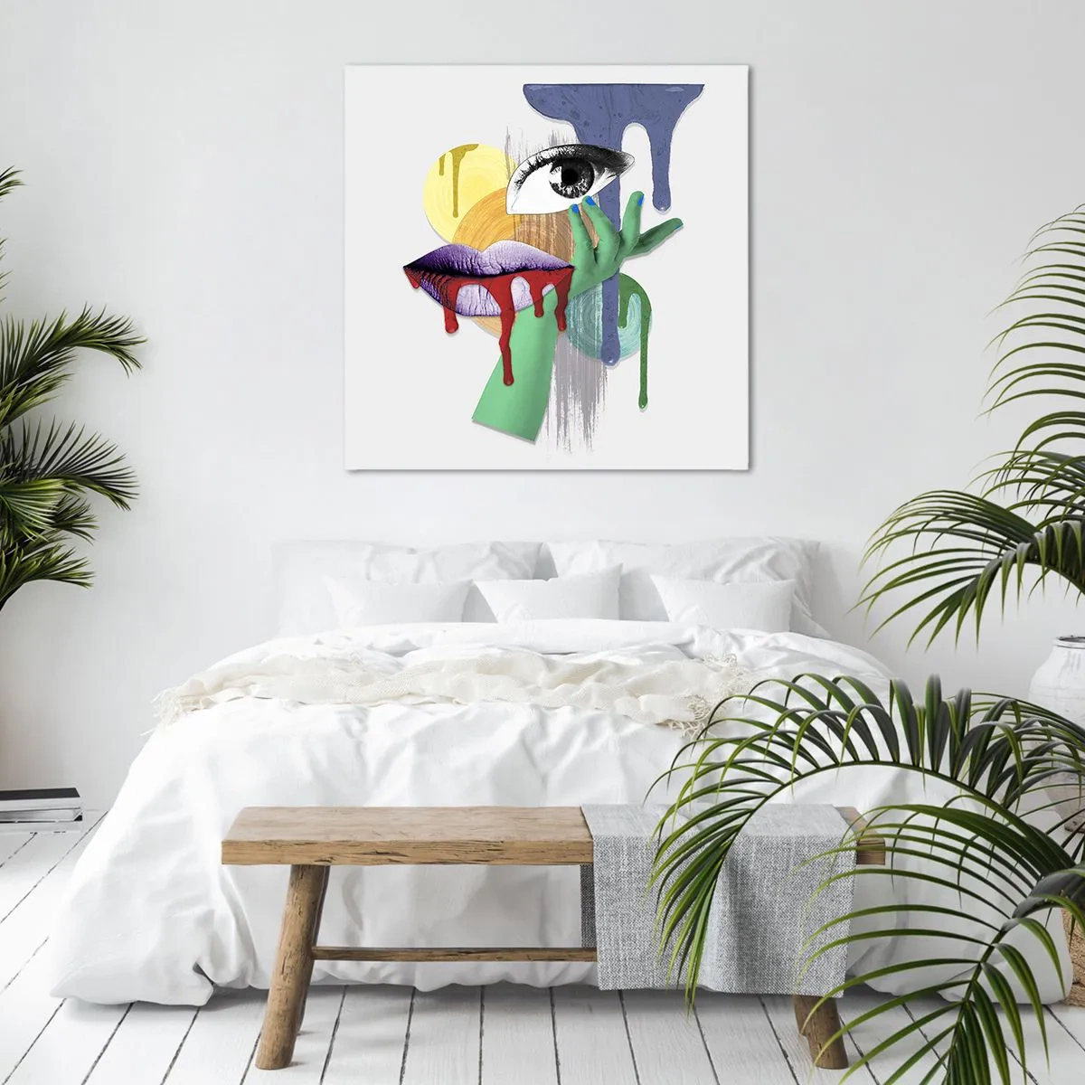 Quadro em tela - Retrato desconstruído - 70x70 cm