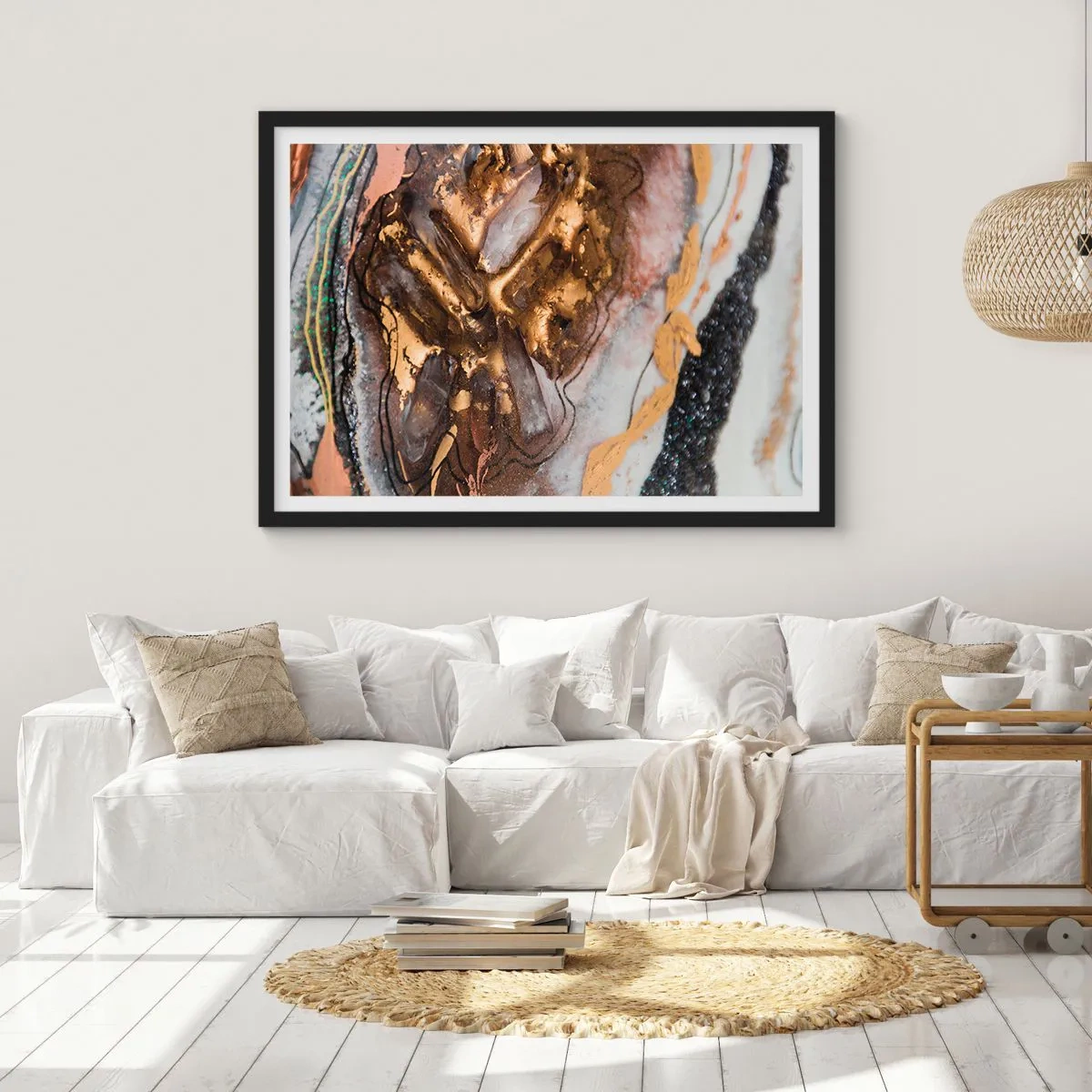 Pôster com moldura preta - O elemento terra - 70x50 cm