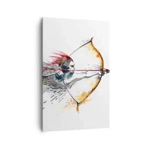 Quadro em tela - Guerreiro mítico com um arco de fogo - 80x120 cm