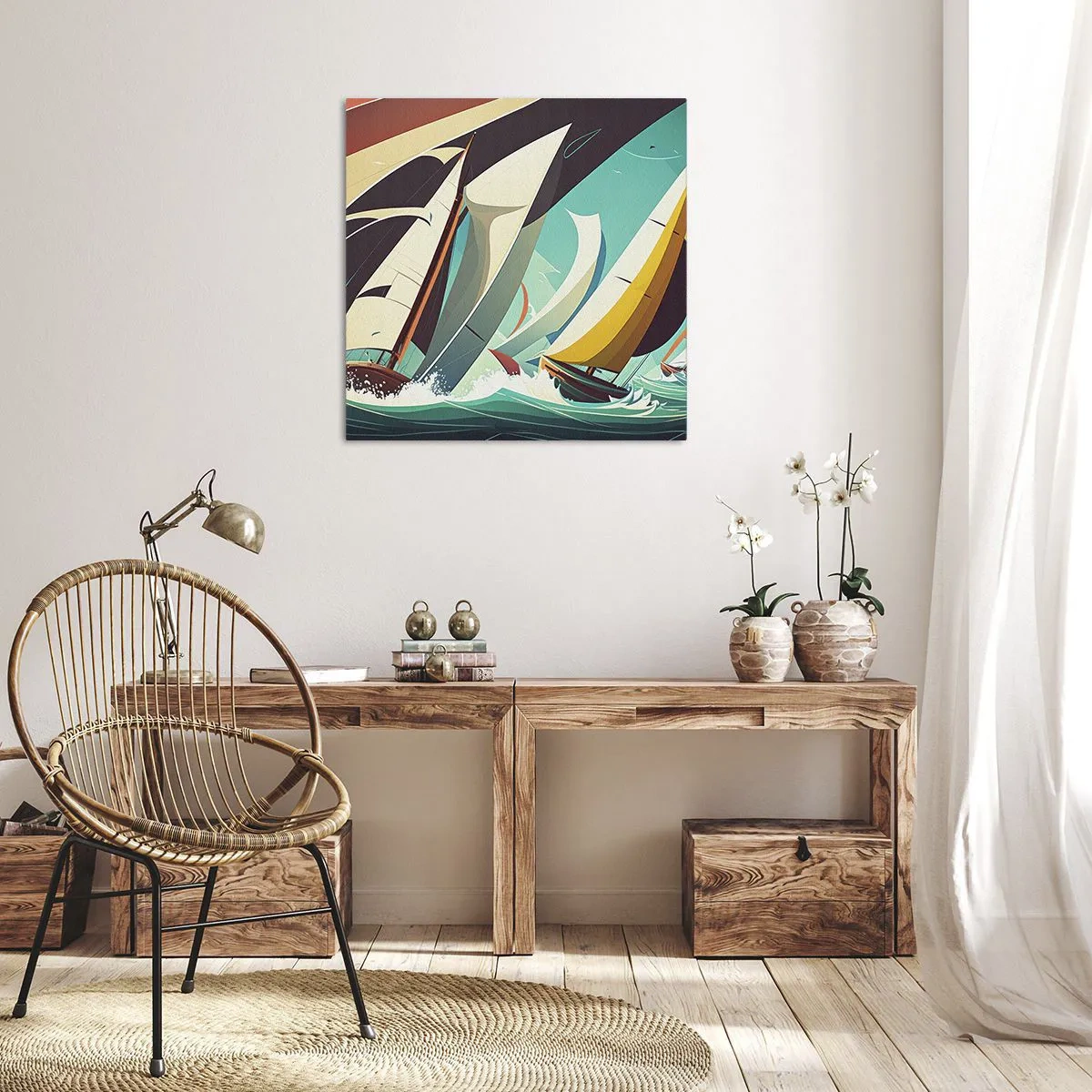 Quadro em tela - Boa sorte com os elementos - 40x40 cm