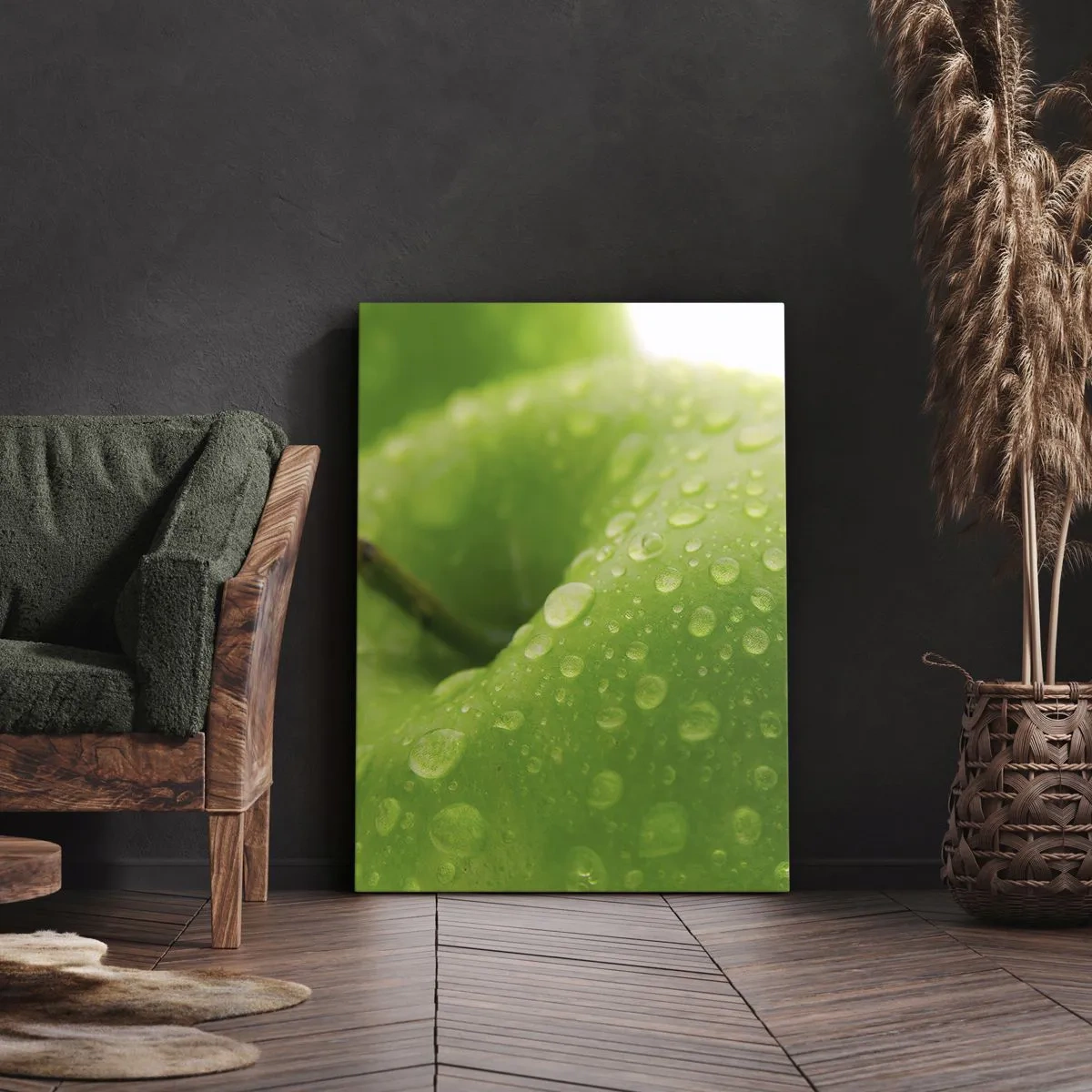 Quadro em tela - Frescor verde - 45x80 cm