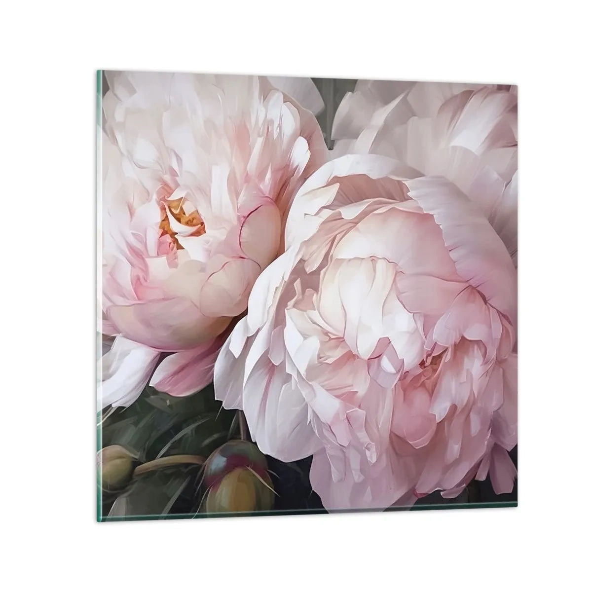 Quadro em vidro - Parou no florescer - 30x30 cm