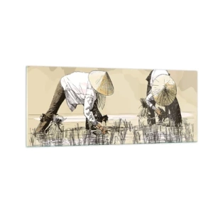 Quadro em vidro - Boa colheita  - 100x40 cm