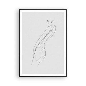 Pôster com moldura preta - Apenas uma promessa - 70x100 cm