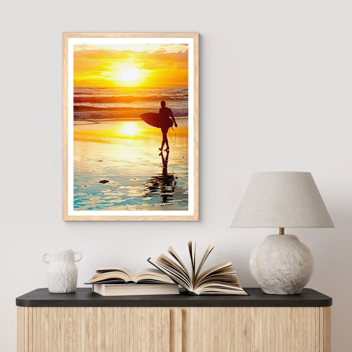 Pôster com moldura de carvalho claro - O Retorno do Guerreiro - 50x70 cm