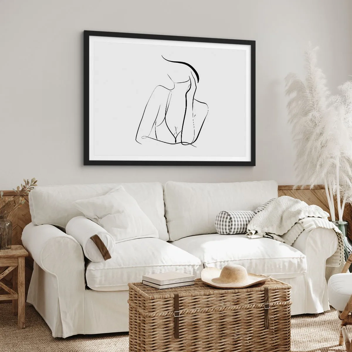 Pôster com moldura preta - Na onda dos sonhos - 100x70 cm