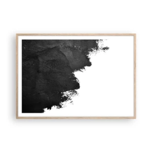 Pôster com moldura de carvalho claro - Elementos: terra - 100x70 cm
