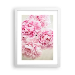 Pôster em moldura branca - Em esplendor rosa - 30x40 cm