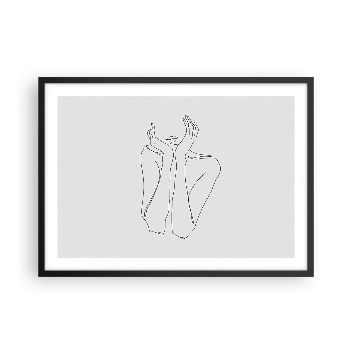 Pôster com moldura preta - Com o que sonham as meninas  - 70x50 cm