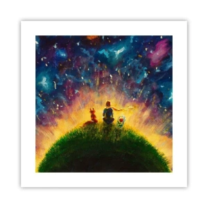 Pôster - Amor e amizade - o mundo inteiro - 40x40 cm