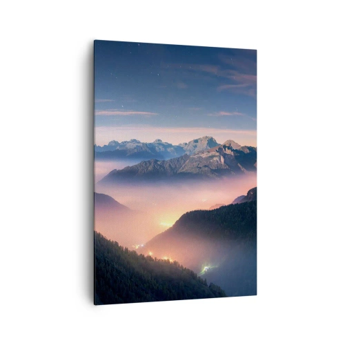 Quadro em tela - Luz nos vales - 70x100 cm