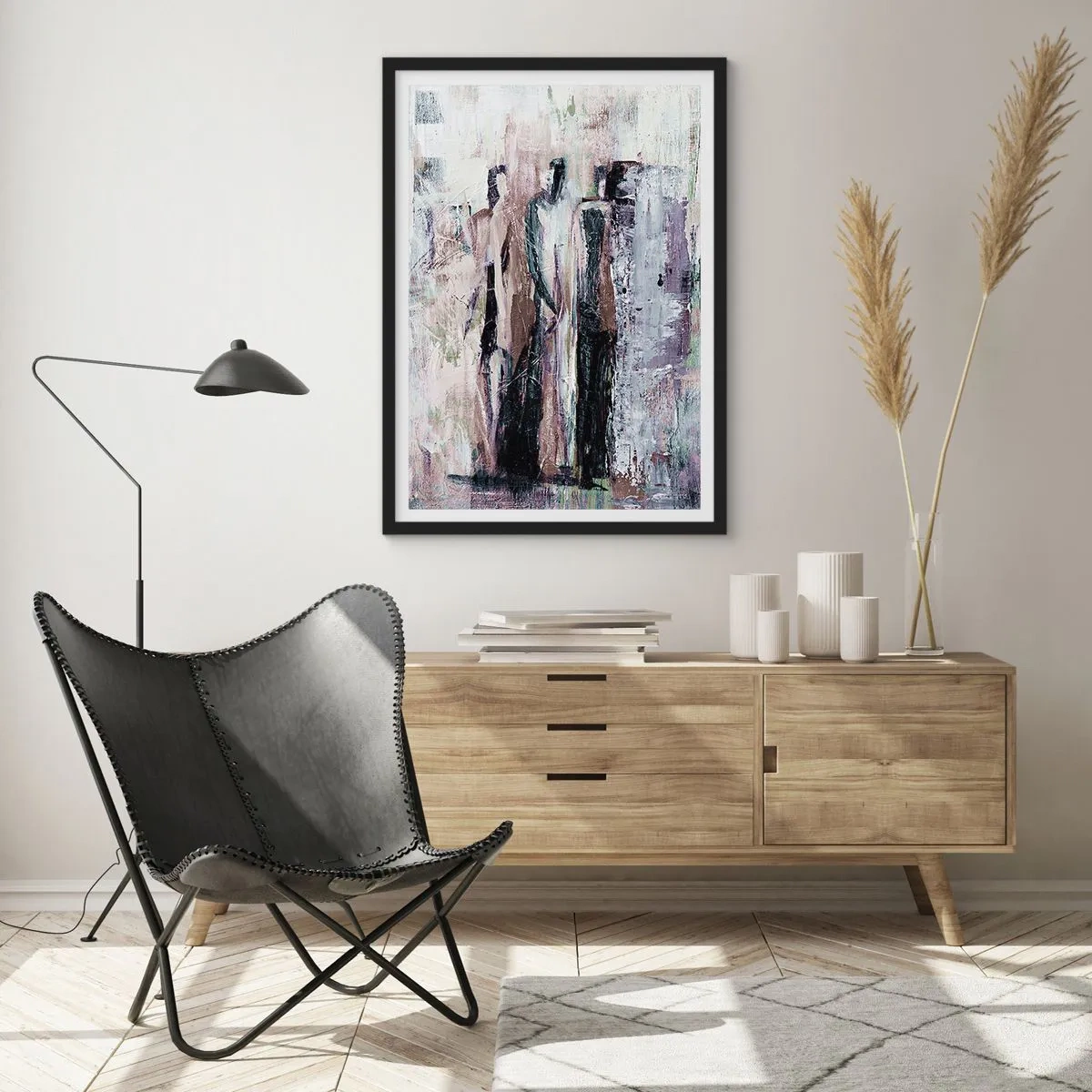 Pôster com moldura preta - Três misteriosos - 70x100 cm