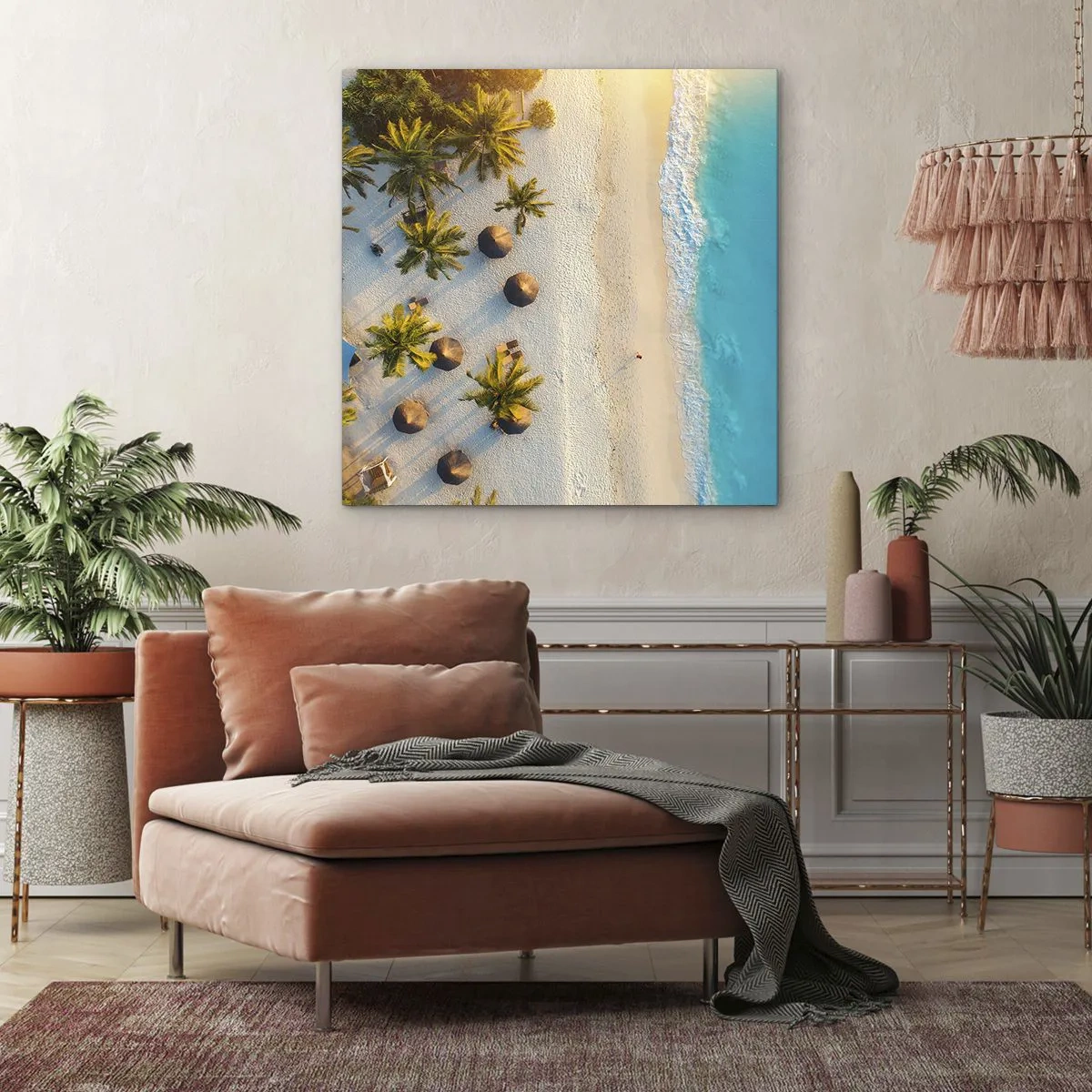 Quadro em tela - Bem vindo ao Paraíso - 30x30 cm