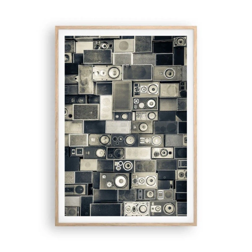 Pôster com moldura de carvalho claro - Está tudo bem - 70x100 cm