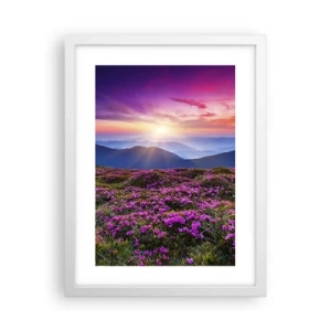 Pôster em moldura branca - Campo cheiroso - 30x40 cm
