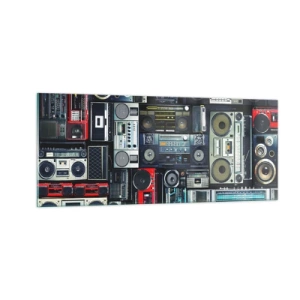 Quadro em vidro - Saudades dos anos 80. - 100x40 cm