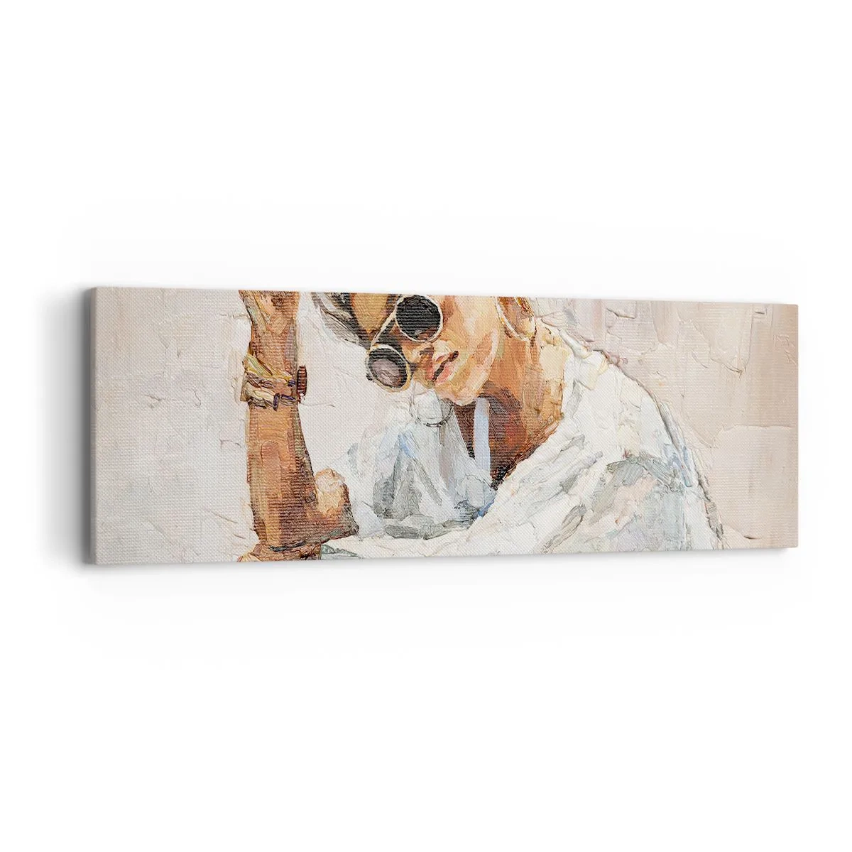 Quadro em tela - Retrato em pleno sol - 90x30 cm