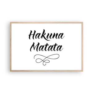 Pôster com moldura de carvalho claro - O melhor conselho - 91x61 cm