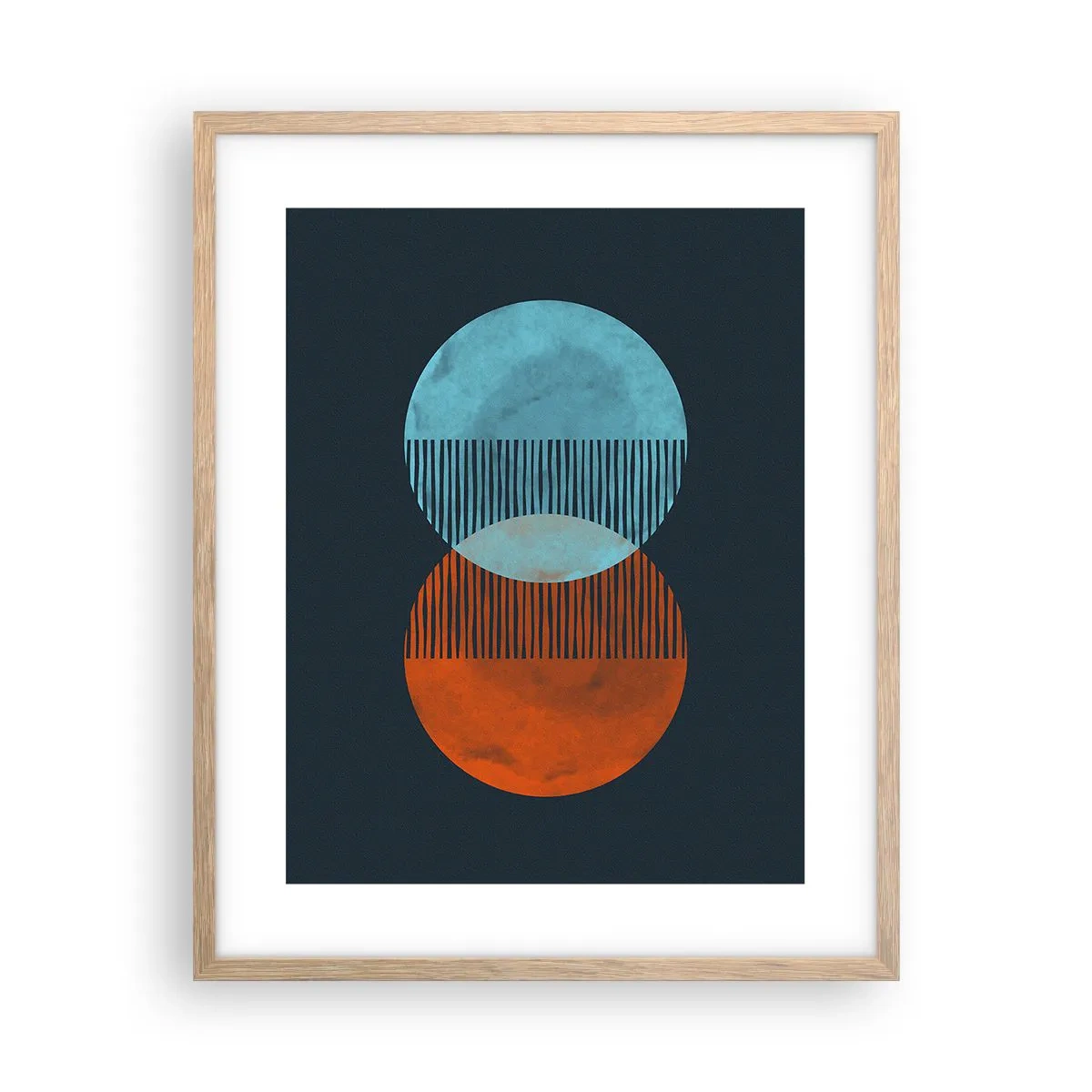 Pôster com moldura de carvalho claro - Fantasia astronómica - 40x50 cm