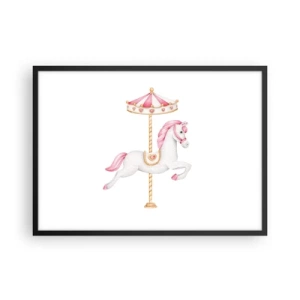 Pôster com moldura preta - Caiu no chão - 70x50 cm