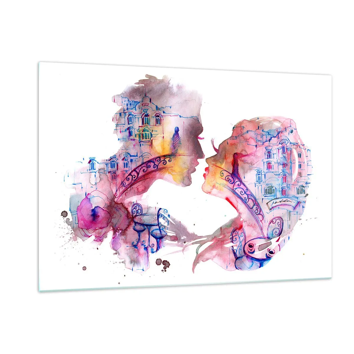 Quadro em vidro - A ponte secreta dos suspiros - 120x80 cm