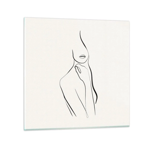 Quadro em vidro - Uma onda de melancolia - 60x60 cm