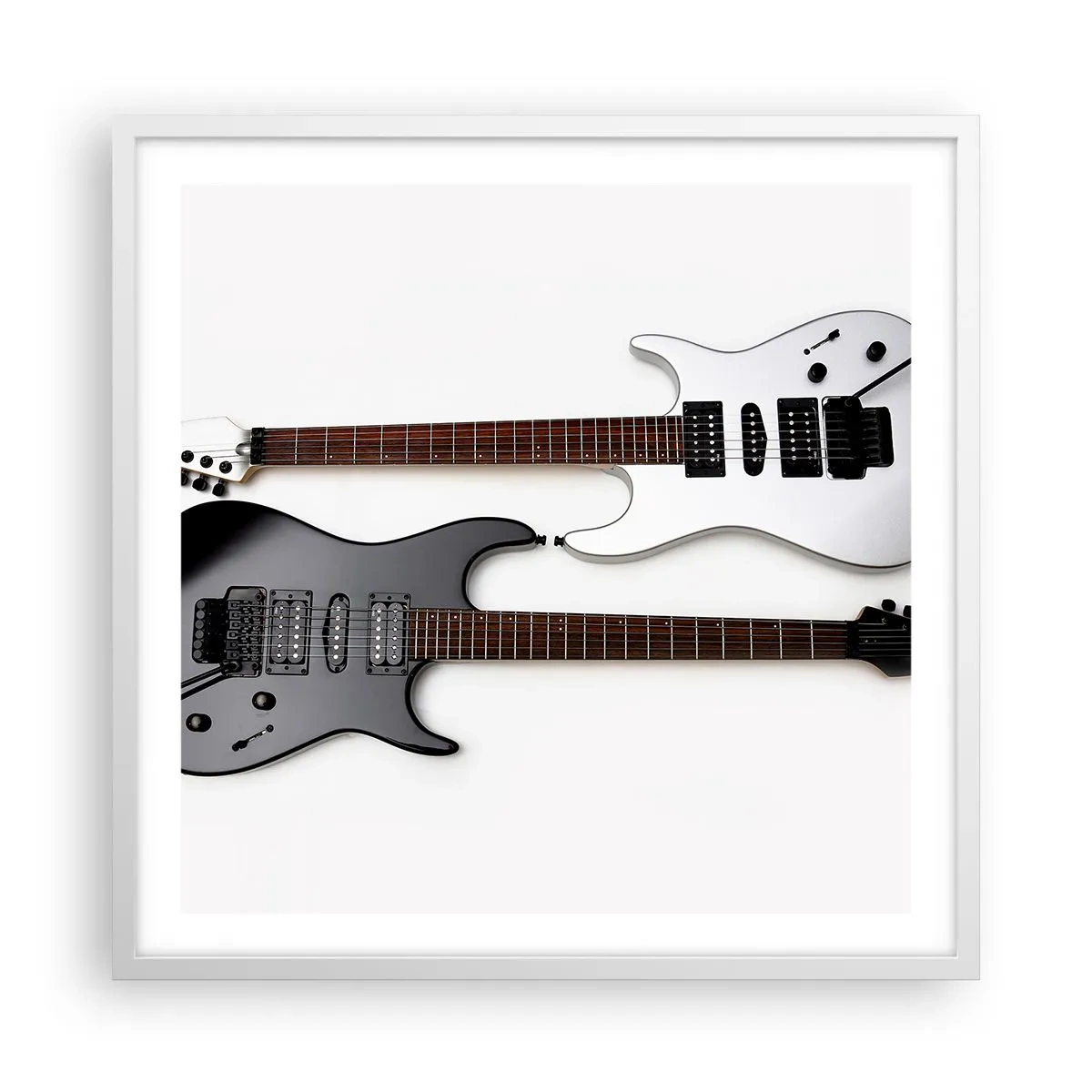 Pôster em moldura branca - Harmonia das formas - 60x60 cm