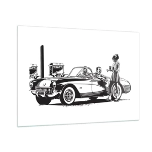 Quadro em vidro - 60º - América Despreocupada - 100x70 cm