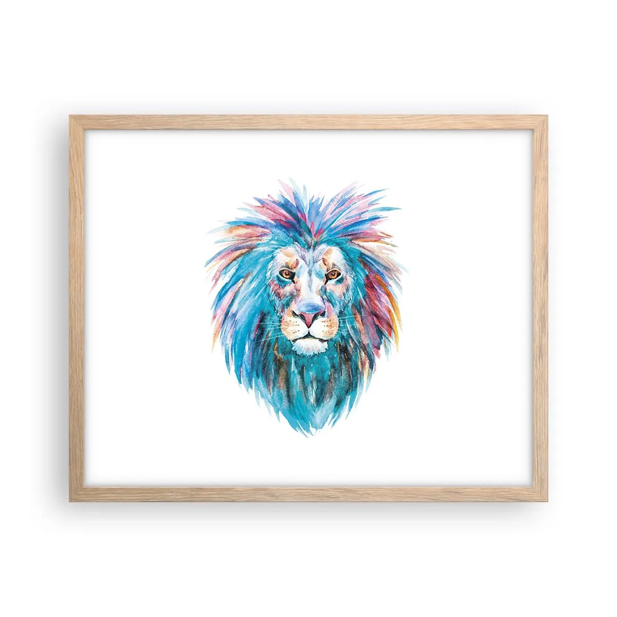 Pôster com moldura de carvalho claro - Aura eletrizante - 50x40 cm