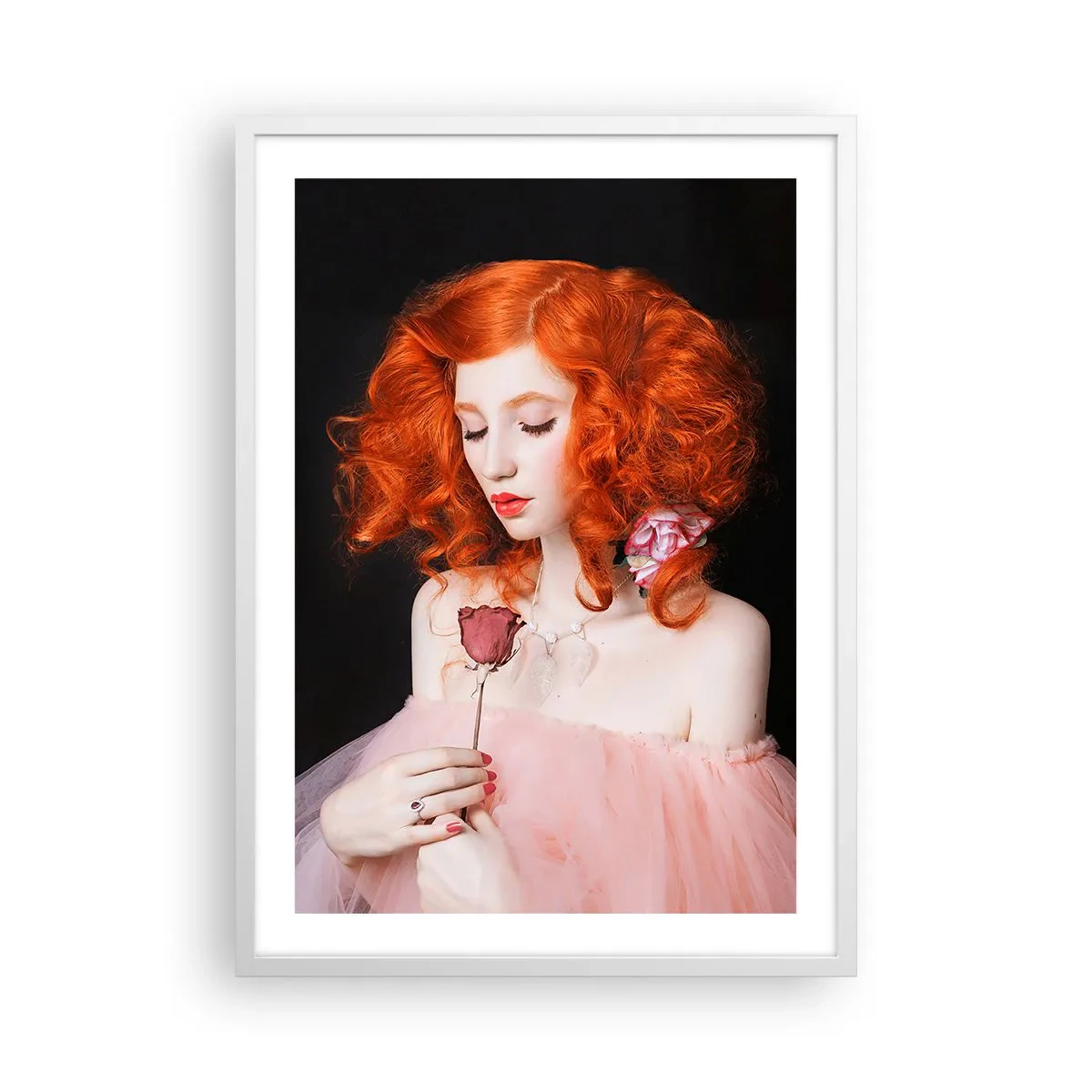 Pôster em moldura branca - Em estilo barroco - 50x70 cm