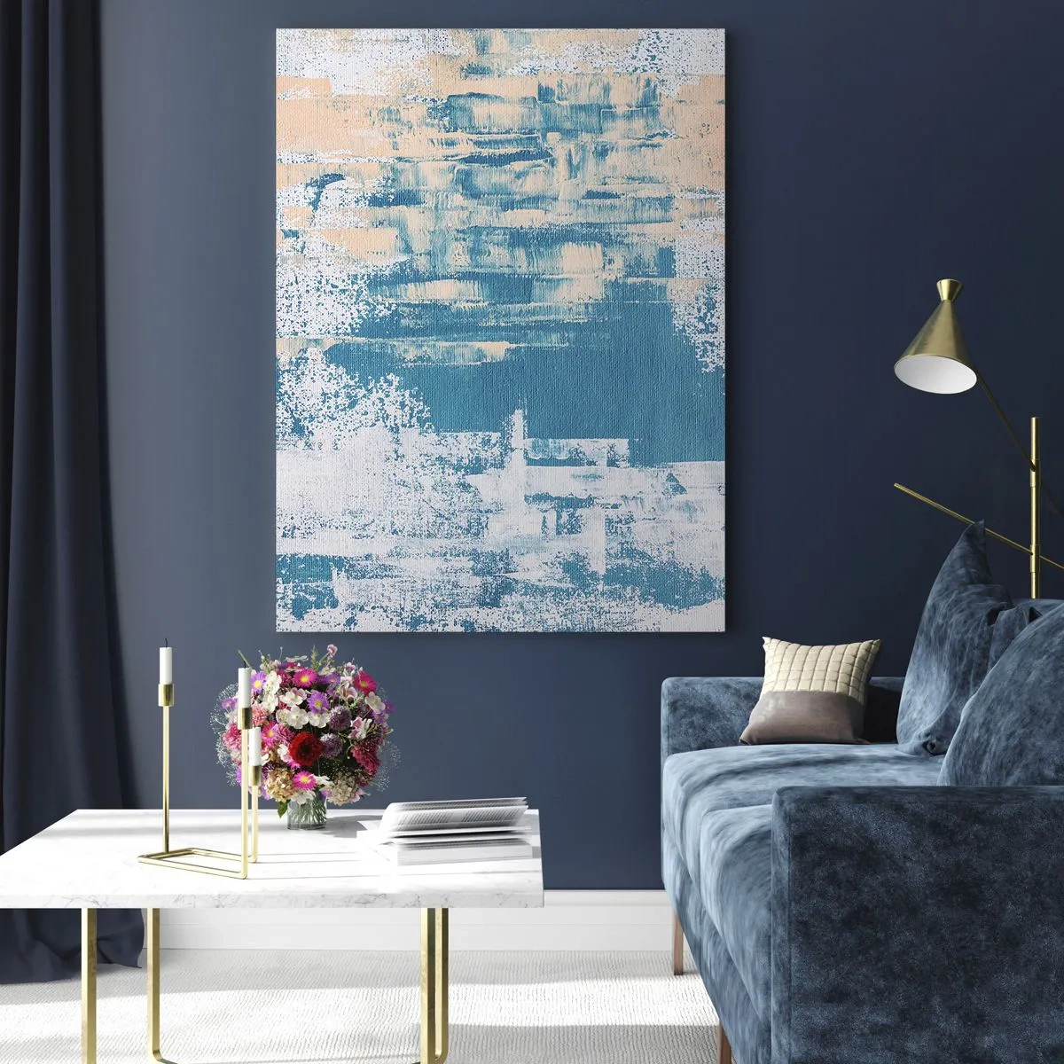 Quadro em vidro - Através da estalactite de gelo - 50x70 cm
