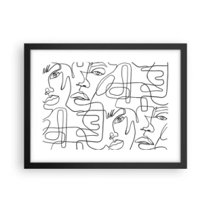 Pôster com moldura preta - Em emoções emaranhadas - 40x30 cm
