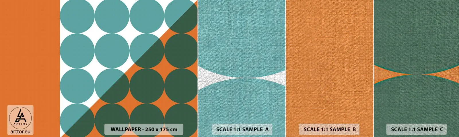 Amostra de papel de parede Premium Canvas - Para cima e na diagonal - Abstração, Pedaço, Gráficos - 100x30 cm