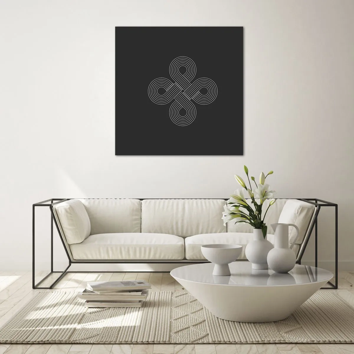 Quadro em vidro - No espírito celta - 30x30 cm