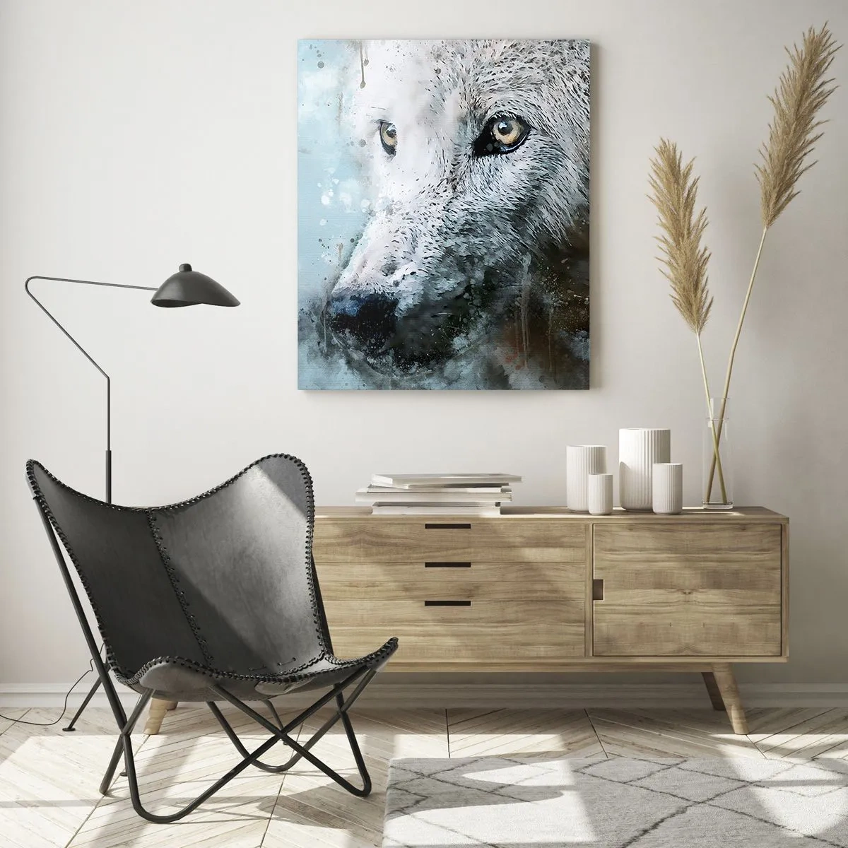 Quadro em vidro - Conheça a alma do lobo - 50x70 cm