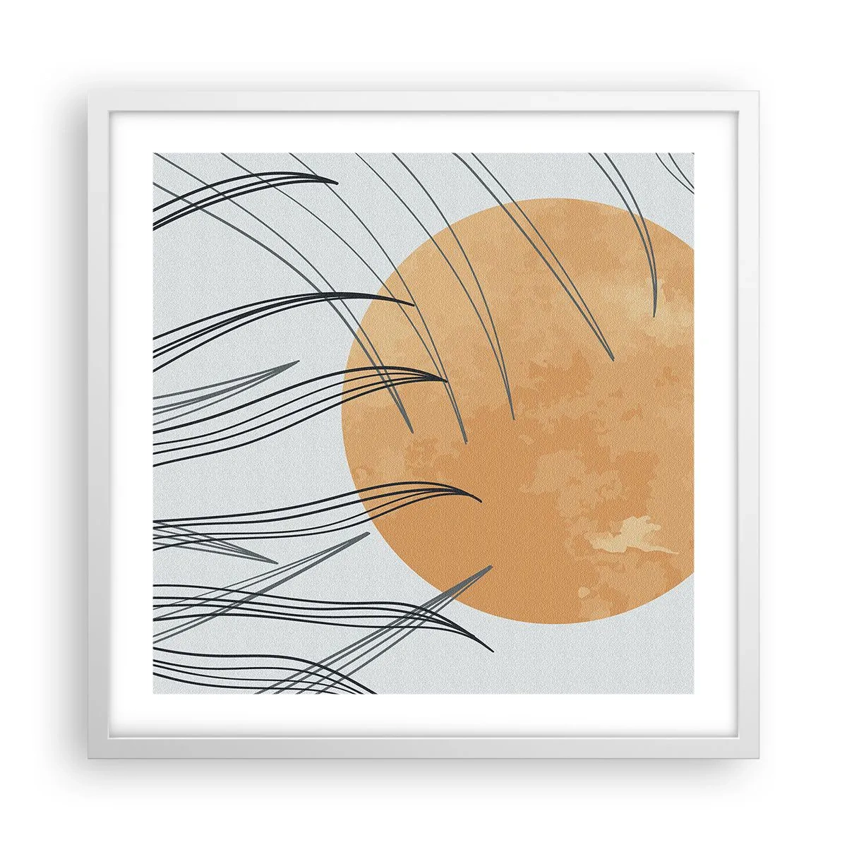 Pôster em moldura branca - Sempre em direção ao sol - 50x50 cm