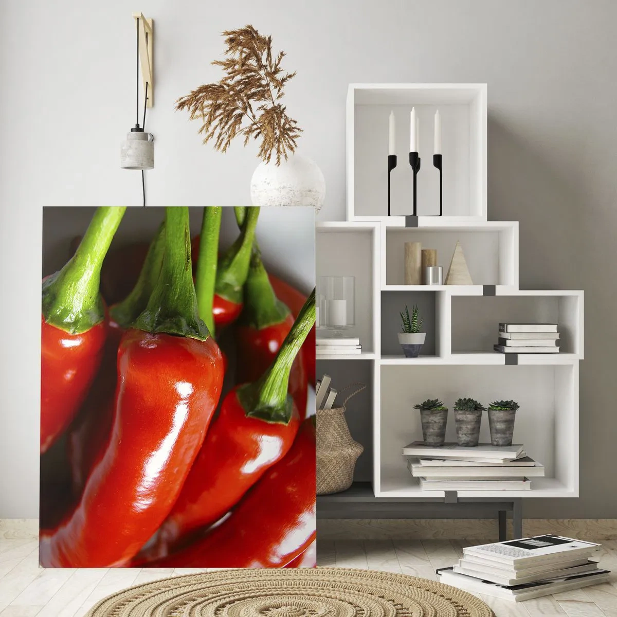 Quadro em vidro - Suculento, brilhante, liso - 70x100 cm