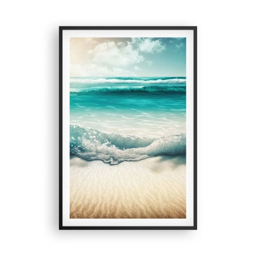 Pôster com moldura preta - A paz do oceano - 61x91 cm