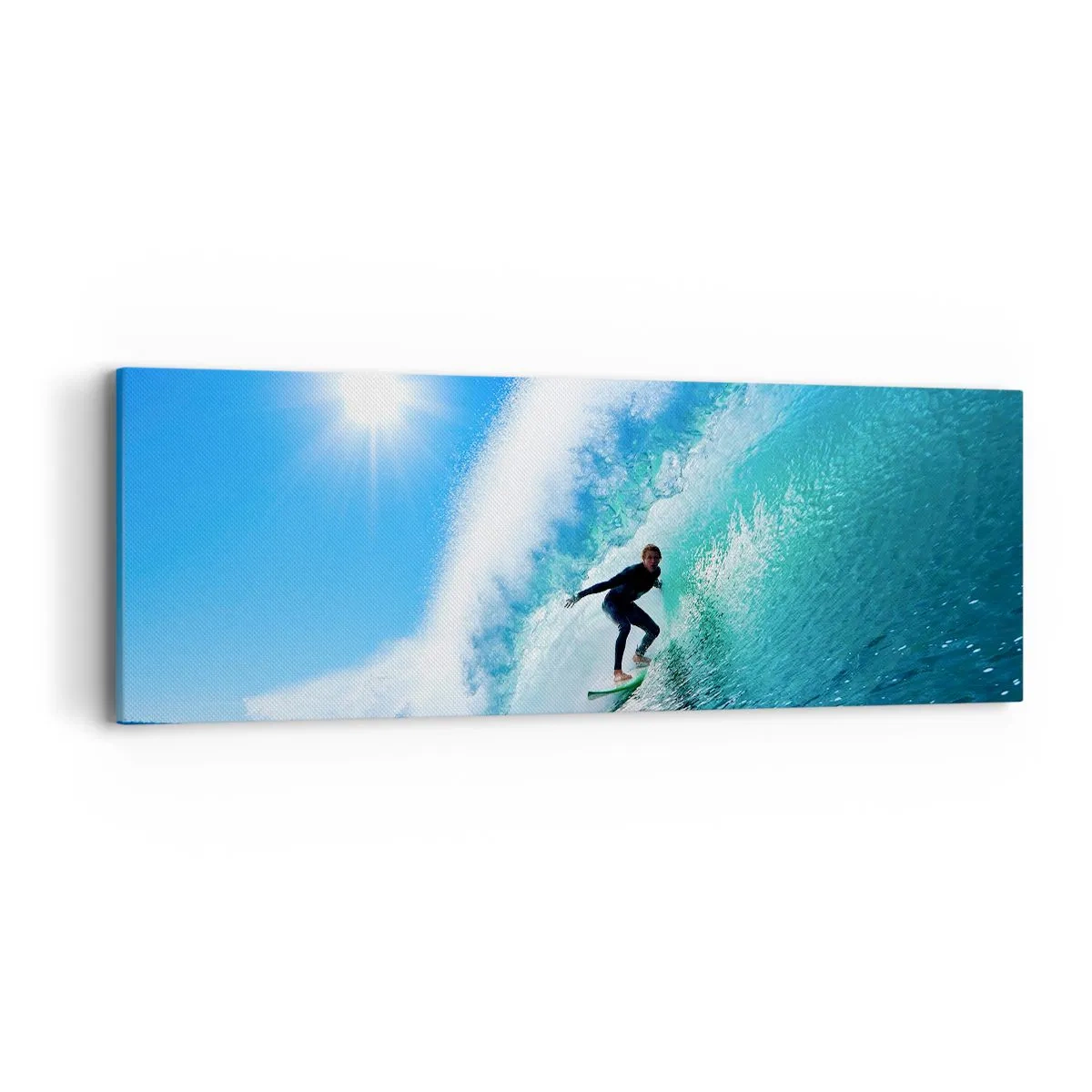 Quadro em tela - Azul gigante - 90x30 cm