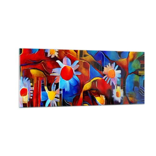 Quadro em vidro - Cores da vida - 100x40 cm