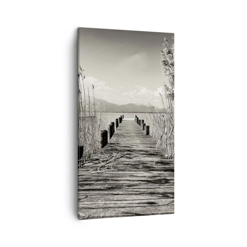 Quadro em tela - No silêncio da relva - 45x80 cm