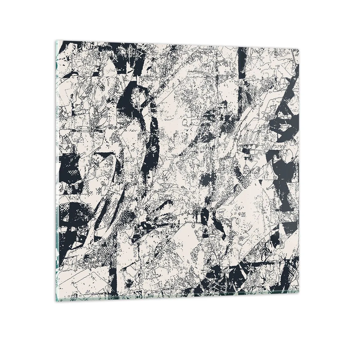 Quadro em vidro - Interpenetração de opostos - 30x30 cm