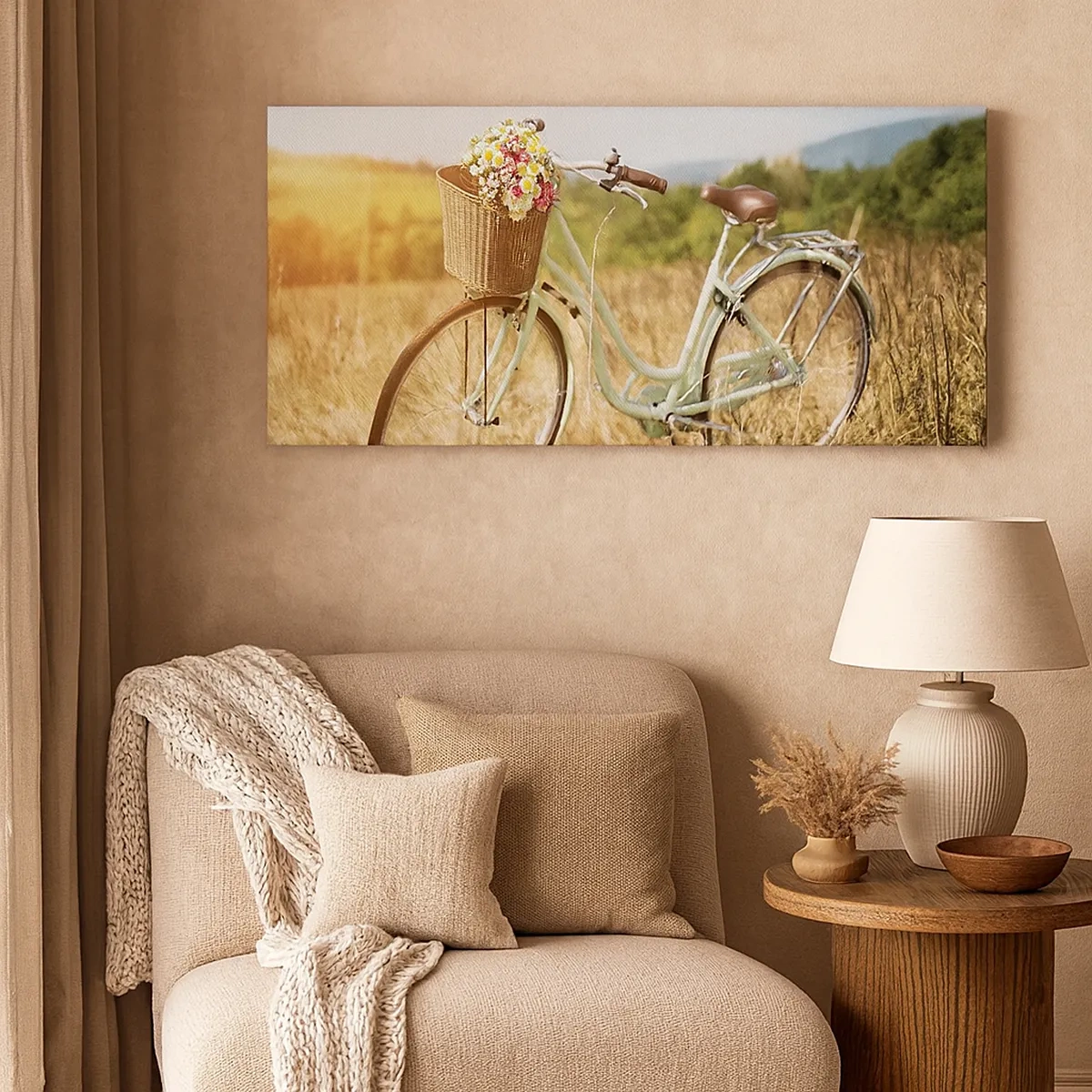 Quadro em tela - Vou ficar aqui por um tempo - 30x30 cm