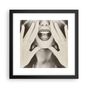 Pôster com moldura preta - Já vou! - 30x30 cm